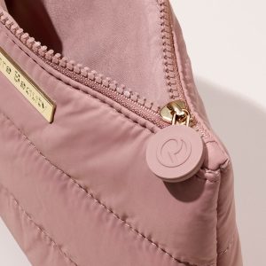 puffy makeup bag mauve
